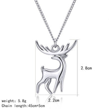 Load image into Gallery viewer, Elk clavicle chain pendant Couple Gold pendant necklace
