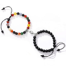 Load image into Gallery viewer, 2pcs/set Natural Stone Magnetic Heart  Bead Bracelet For Friendship Couples
