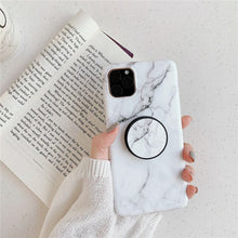 Load image into Gallery viewer, Holder Stand Marble Case For Samsung Skin IMD Silicon Phone Case
