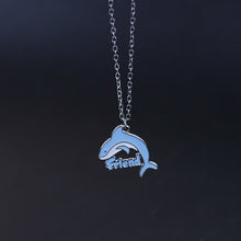Cargar imagen en el visor de la galería, 2 piezas lindo animal pequeño delfín colgante mejor amigo collar
