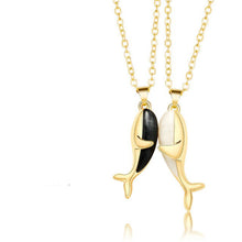 Load image into Gallery viewer, Magnetic Couple Whale Affectionate Hug Pendant Necklace
