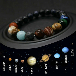 Acht Planeten Perlenarmband Naturstein Universum Yoga Chakra Männer Frauen Armbänder