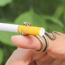 Cargar imagen en el visor de la galería, Serpiente Dragón Porta Cigarrillos Anillos para Fumador
