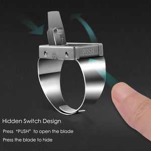 Self Defense Hidden Knife Ring Outdoor Multi-function Ring