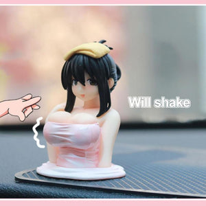 Sexy Girl Chest Shaking Beautiful Girl Doll Car Ornament Anime Model